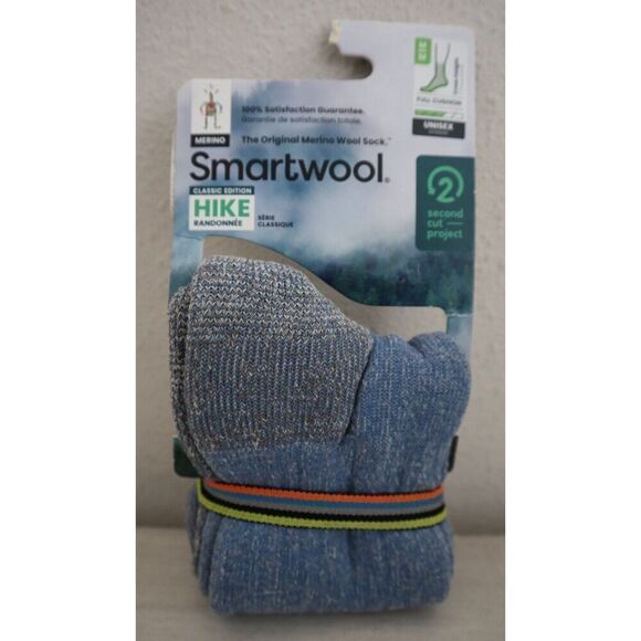 Smartwool Unisex Sz M Blue Hike Classic Edition Full Cushion 2nd Cut Crew Socks - Picture 1 of 6
